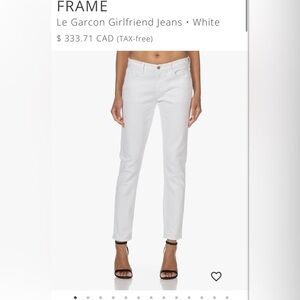 FRAME Size 25 Girlfriend Jeans Le Garcon - White